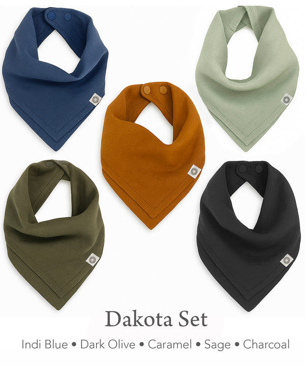 Organic Baby Bandana Bibs 5-Pack – Scarf Bib Set