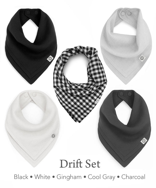 Organic Baby Bandana Bibs 5-Pack – Scarf Bib Set