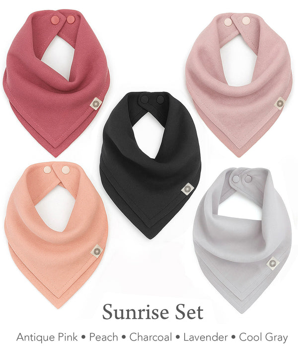 Organic Baby Bandana Bibs 5-Pack – Scarf Bib Set