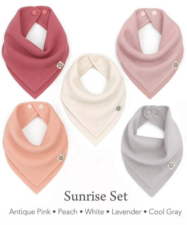Organic Baby Bandana Bibs 5-Pack – Scarf Bib Set