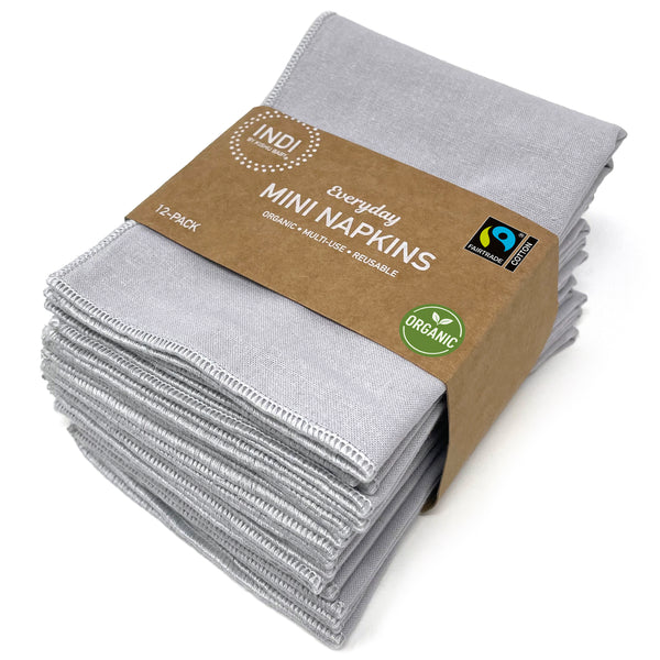Organic Everyday Mini Napkins 12-Pack – Fairtrade Certified