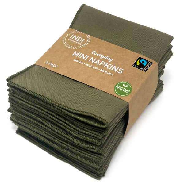 Organic Everyday Mini Napkins 12-Pack – Fairtrade Certified