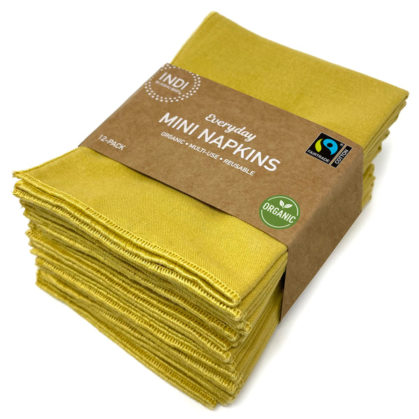 Organic Everyday Mini Napkins 12-Pack – Fairtrade Certified