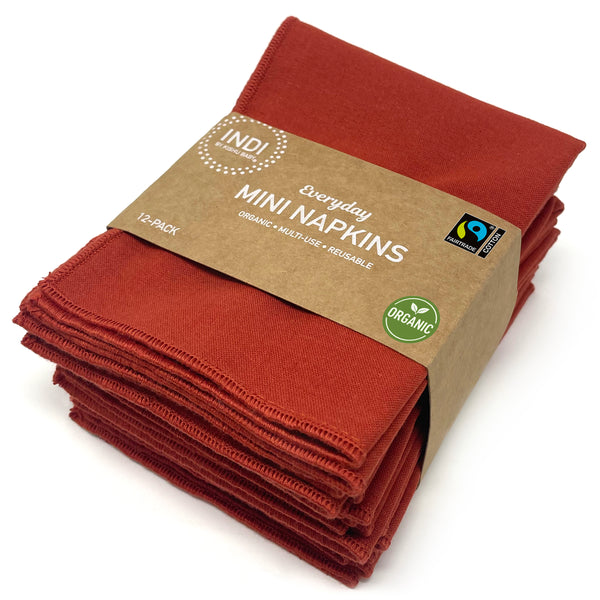 Organic Everyday Mini Napkins 12-Pack – Fairtrade Certified