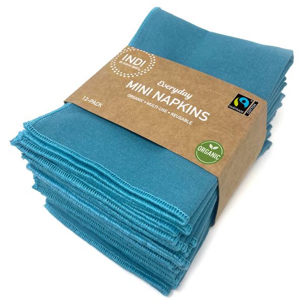 Organic Everyday Mini Napkins 12-Pack – Fairtrade Certified