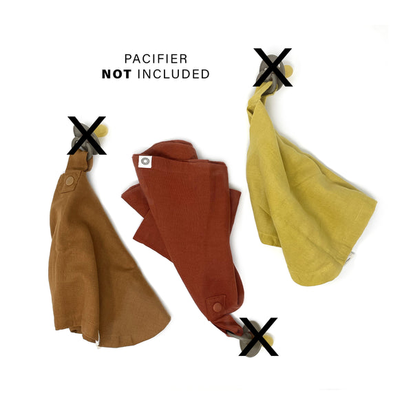 Organic Paci Blanket 3-Pack (Rust, Mustard, Caramel)