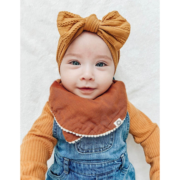 CLEARANCE - Bulk Set of 10 Organic Pom Pom Bib 3 Packs (In Package)