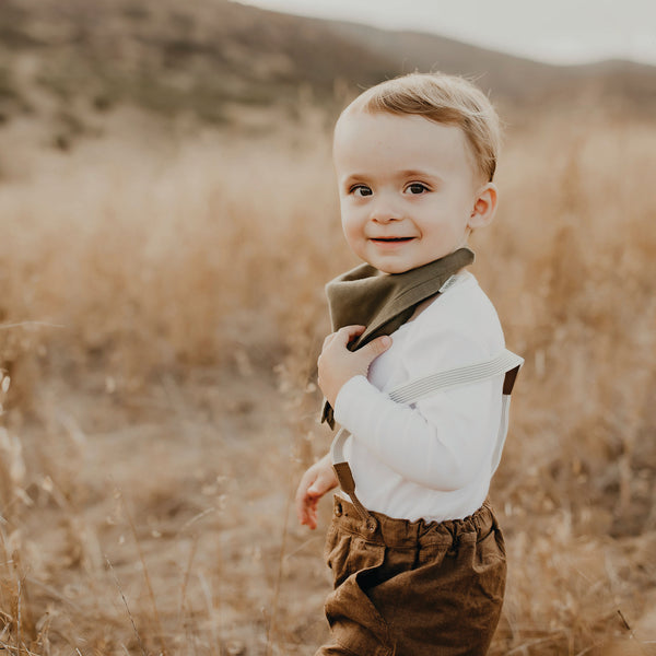 Organic Baby Bandana Bib – Single Scarf Bib