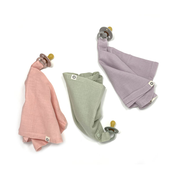 Organic Paci Blanket 3-Pack (Rust, Mustard, Caramel)