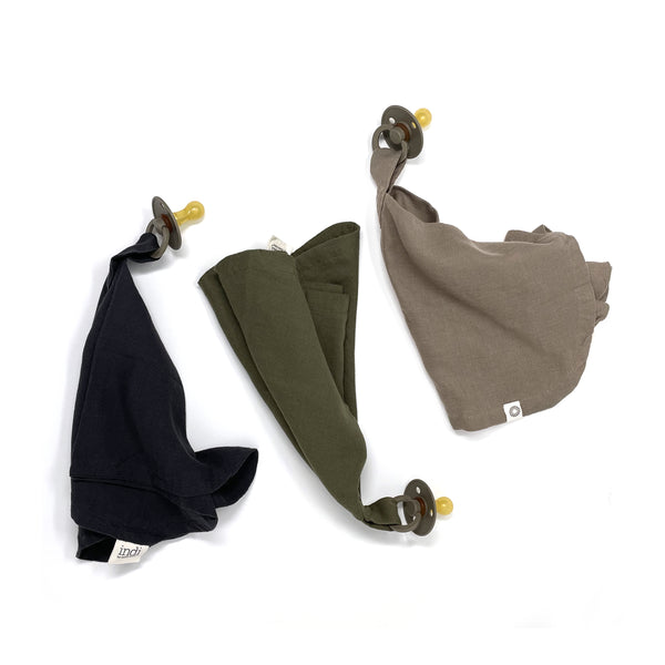 Organic Paci Blanket 3-Pack (Rust, Mustard, Caramel)