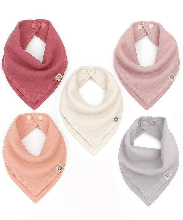 Organic Baby Bandana Bibs 5-Pack – Scarf Bib Set