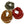 Load image into Gallery viewer, Organic Pom Pom Bib Set (Rust, Caramel, Dark Olive)
